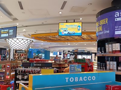 ospree duty free digital screen